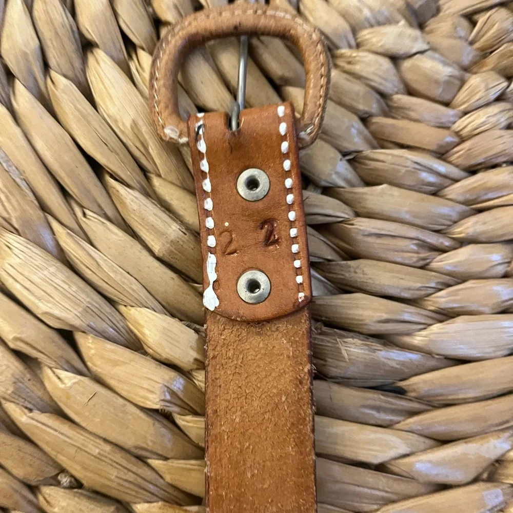 Kid’s Brown Western Print Belt Made in Mexico Size 22